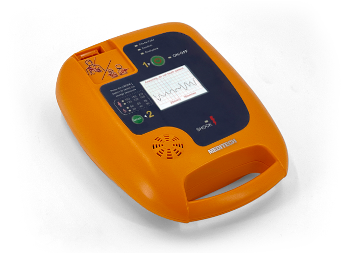 fully automatic defibrillator AED with screen
